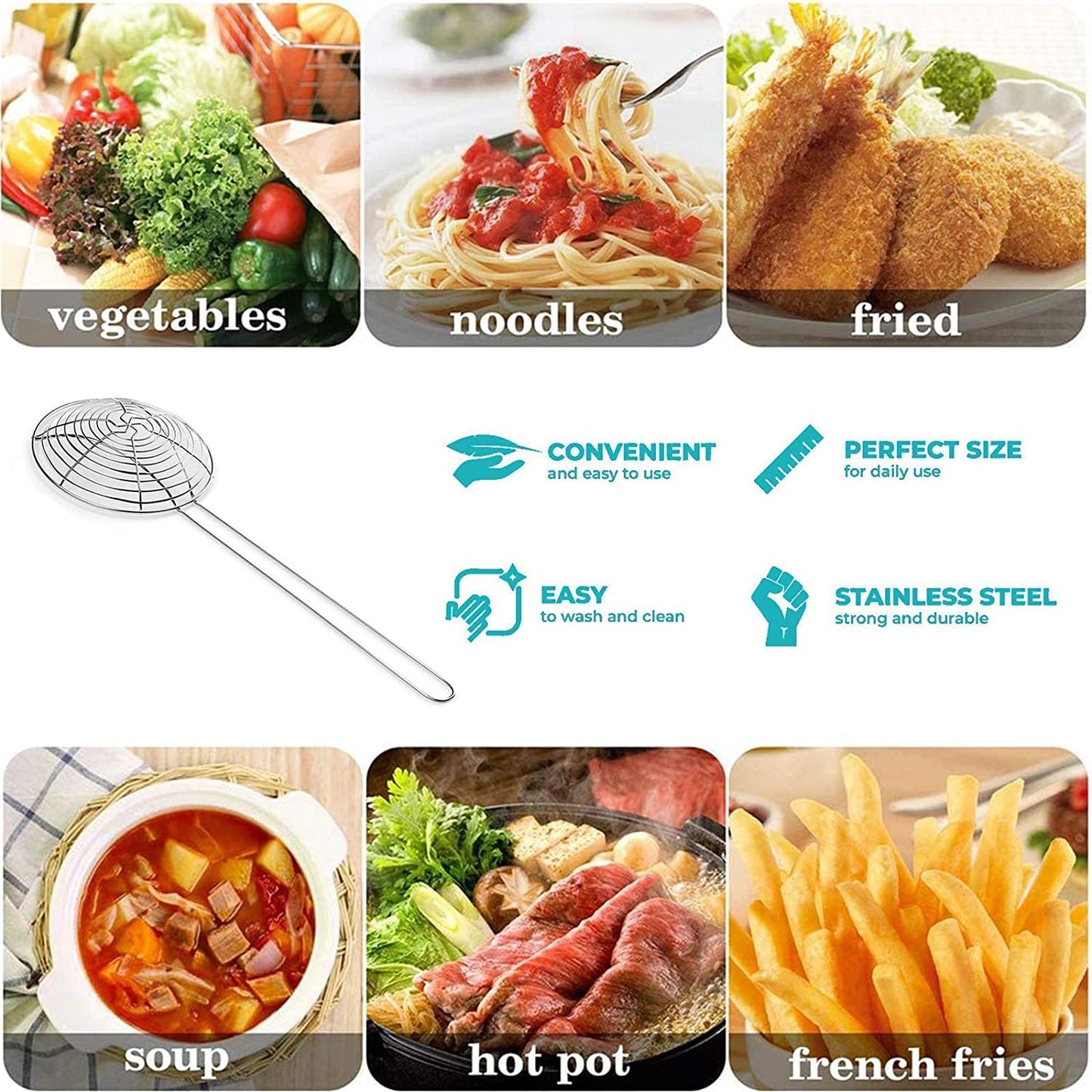 Dumpling Maker with Spider Strainer and Cleaning Brush