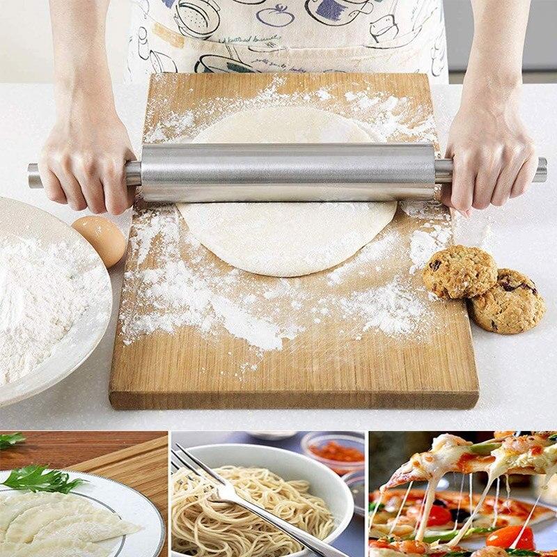 Pastry Rolling Pin Stainless Steel Dough Roller